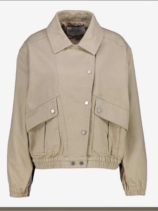 Rebecca Minkoff Jackets & Blazers - NWT Rebecca Minkoff collard snap cotton Beige Utility Jacket M